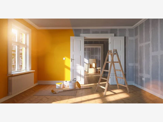 Hardwood flooring installation in a Dallas living room
